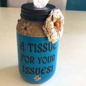 HANDCRAFTED MASON JAR TISSUE DISPENSER